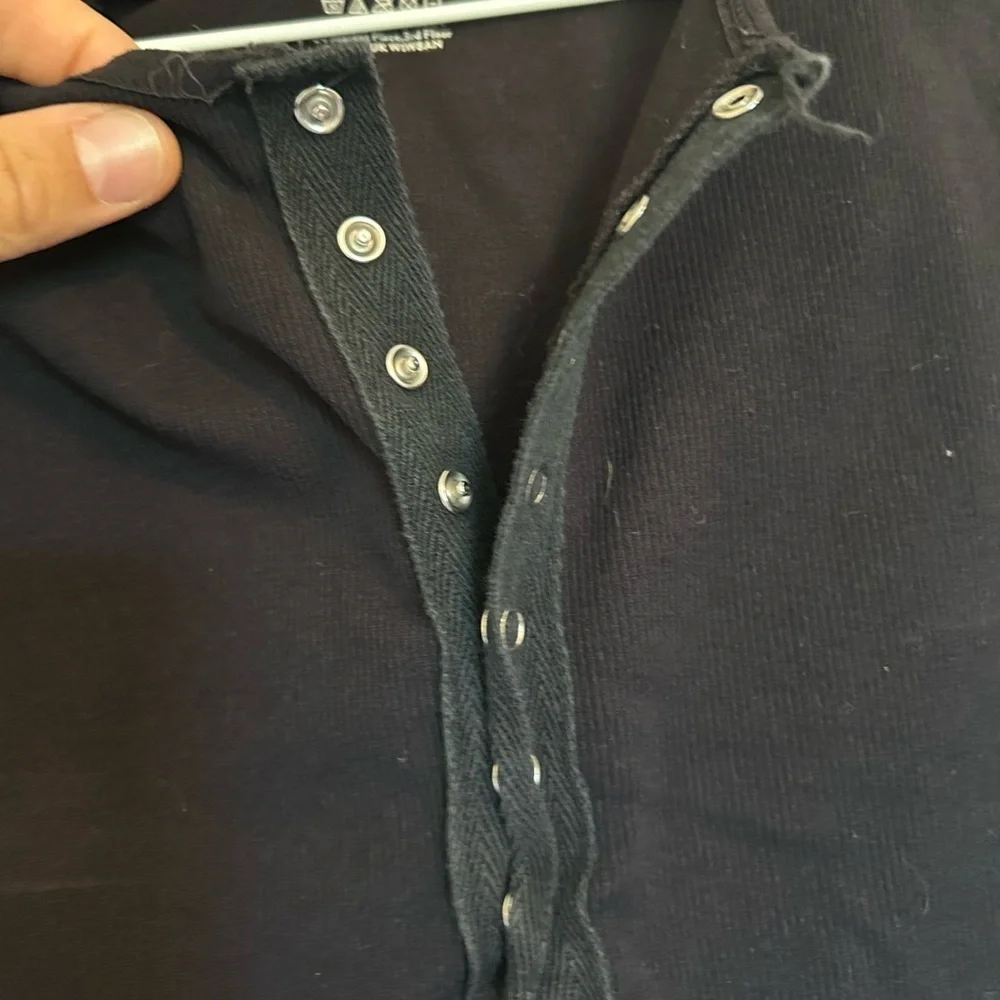 Free People Intimately Black button down crop top